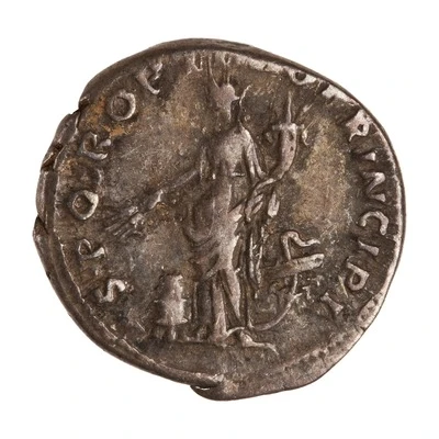 Denarius - Trajan S P Q R OPTIMO PRINCIPI; Abundantia back