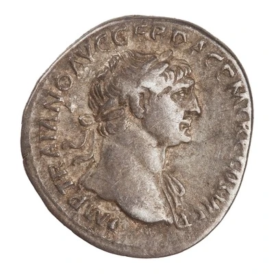 Denarius - Trajan S P Q R OPTIMO PRINCIPI FORT RED; Fortuna front