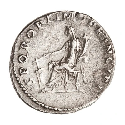 Denarius - Trajan S P Q R OPTIMO PRINCIPI; Fortuna back