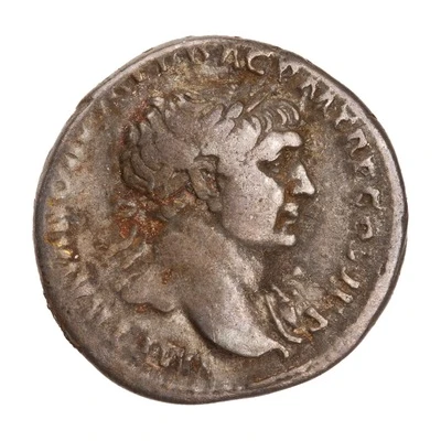 Denarius - Trajan S P Q R OPTIMO PRINCIPI; Genius front