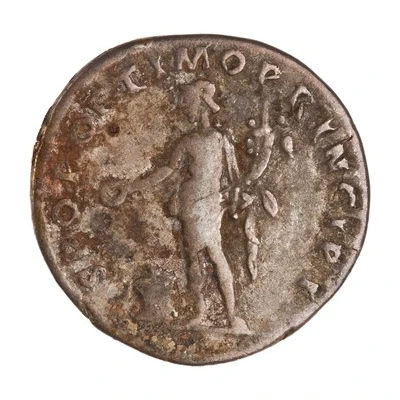 Denarius - Trajan S P Q R OPTIMO PRINCIPI; Genius back