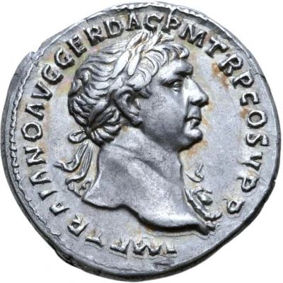 Denarius - Trajan S P Q R OPTIMO PRINCIPI; Mars front