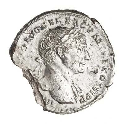 Denarius - Trajan S P Q R OPTIMO PRINCIPI PAX; Pax front
