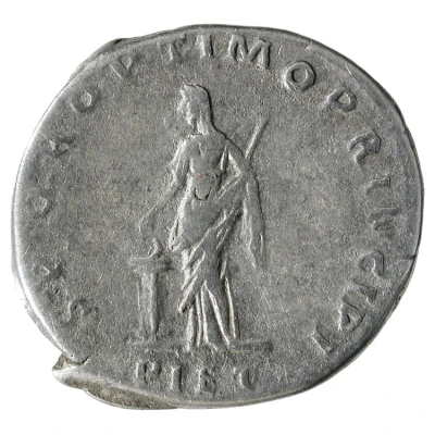 Denarius - Trajan S P Q R OPTIMO PRINCIPI PIET; Pietas back