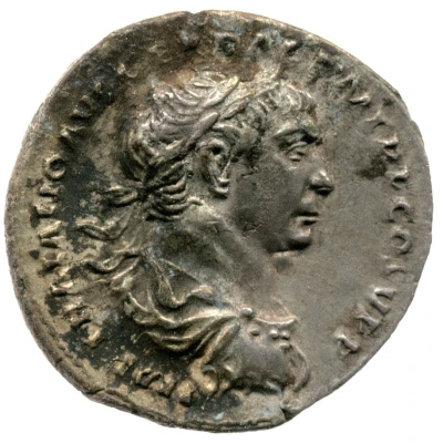 Denarius - Trajan S P Q R OPTIMO PRINCIPI; Pax front