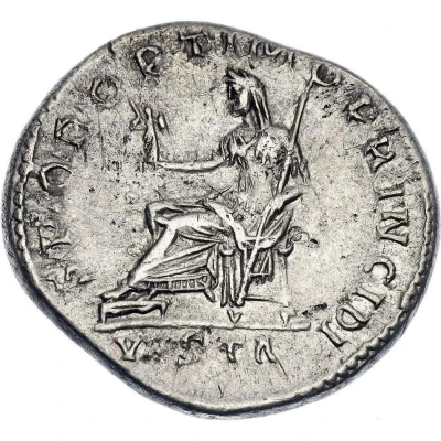 Denarius - Trajan S P Q R OPTIMO PRINCIPI VESTA; Vesta back