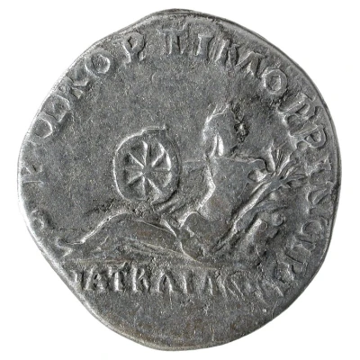 Denarius - Trajan S P Q R OPTIMO PRINCIPI VIA TRAIANA; Via Trajana back