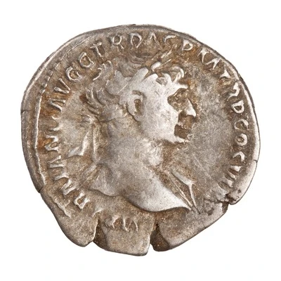 Denarius - Trajan S P Q R OPTIMO PRINCIPI; Virtus front