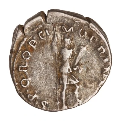 Denarius - Trajan S P Q R OPTIMO PRINCIPI; Virtus back