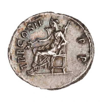 Denarius - Trajan TR P COS II P P; Pax back