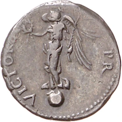 Denarius VICTORIA P R; Victory back