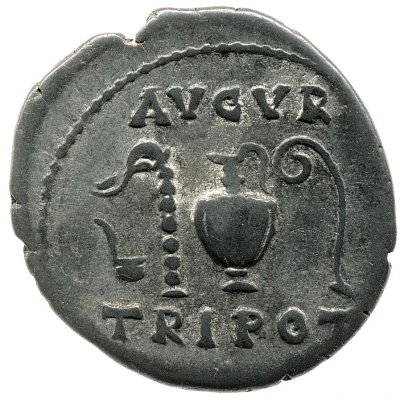 Denarius - Vespasian AVGVR TRI POT back