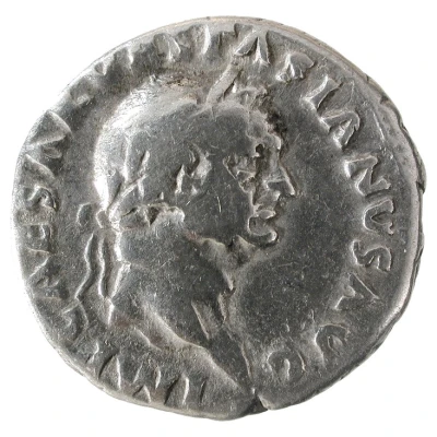 Denarius - Vespasian COS ITER FORT RED; Fortuna front