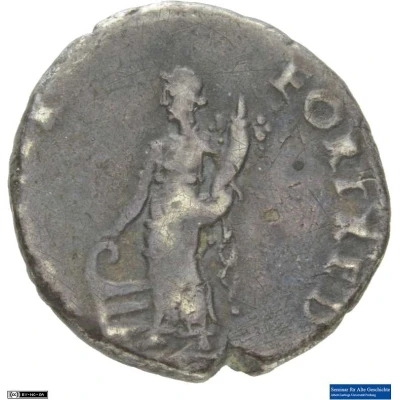 Denarius - Vespasian COS ITER FORT RED; Fortuna back