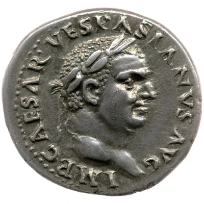 Denarius - Vespasian COS ITER TR POT; Neptune front