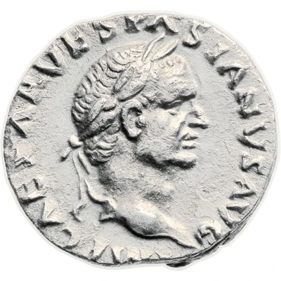 Denarius - Vespasian COS ITER TR POT; Pax front