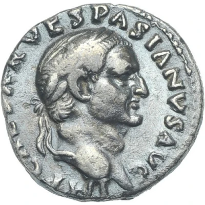 Denarius - Vespasian COS ITER TR POT; Pax front