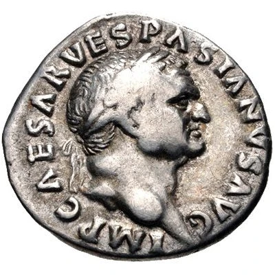 Denarius - Vespasian COS ITER TR POT; Pax front