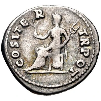 Denarius - Vespasian COS ITER TR POT; Pax back