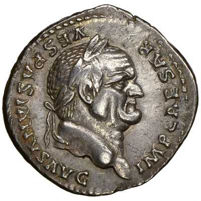 Denarius - Vespasian COS VIII; Mars front