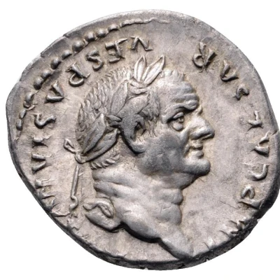 Denarius - Vespasian COS VII front