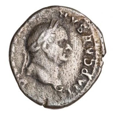 Denarius - Vespasian COS V front