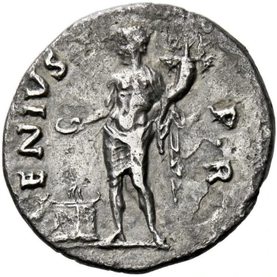 Denarius - Vespasian GENIVS P R; Genius back