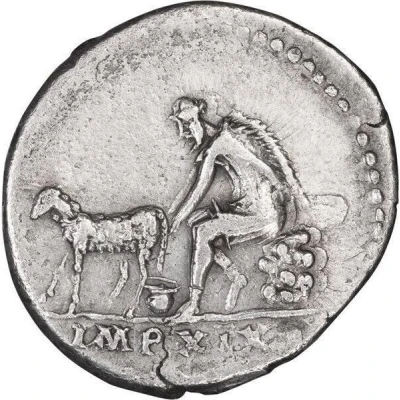 Denarius - Vespasian IMP XIX back