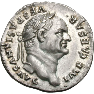 Denarius - Vespasian IOVIS CVSTOS; Jupiter front
