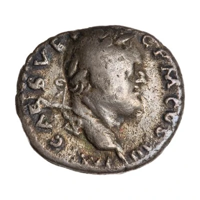 Denarius - Vespasian NEP RED; Neptune front