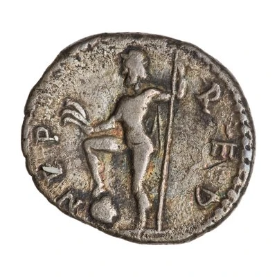 Denarius - Vespasian NEP RED; Neptune back