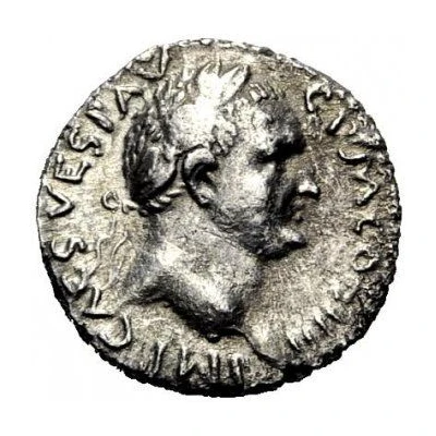 Denarius - Vespasian NEP RED; Neptune front