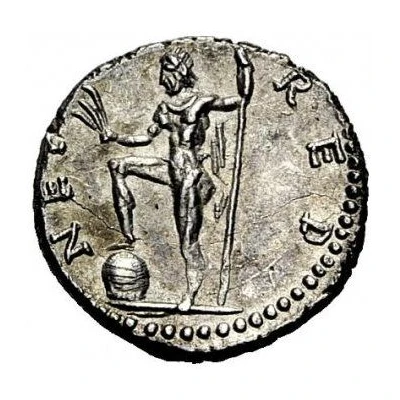 Denarius - Vespasian NEP RED; Neptune back