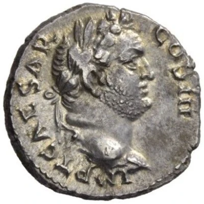 Denarius - Vespasian PACI AVGVSTAE; Victory, star front