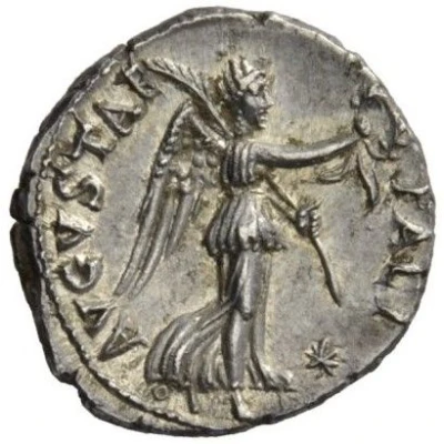 Denarius - Vespasian PACI AVGVSTAE; Victory, star back