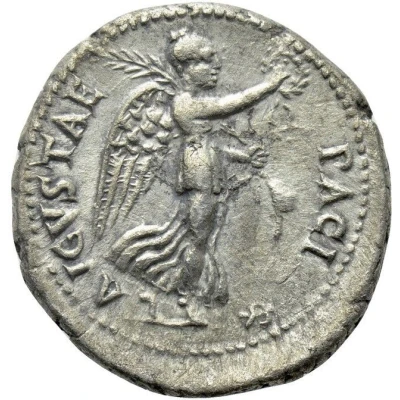 Denarius - Vespasian PACI AVGVSTAE; Victory back