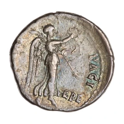 Denarius - Vespasian PACI AVGVSTAE; Victory back