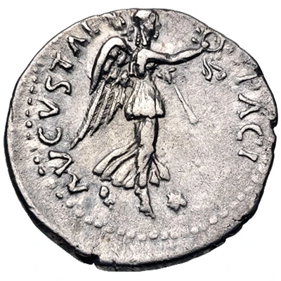 Denarius - Vespasian PACI AVGVSTAE; Victory back