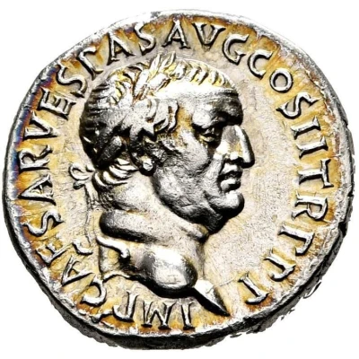 Denarius - Vespasian PACI ORB TERR AVG Φ front