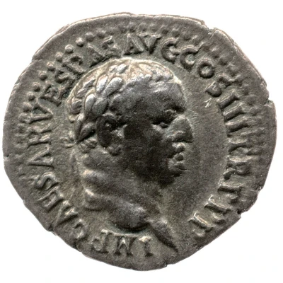 Denarius - Vespasian PACI ORB TERR AVG front