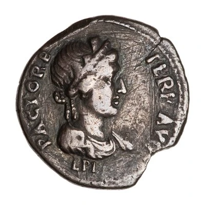Denarius - Vespasian PACI ORB TERR AVG back