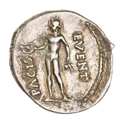 Denarius - Vespasian PACIS EVENT; Bonus Eventus back