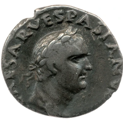 Denarius - Vespasian PACIS EVENTVM; Bonus Eventus front