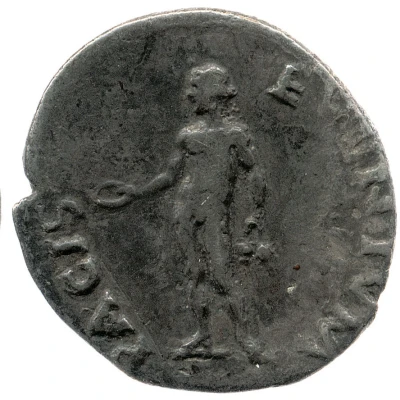 Denarius - Vespasian PACIS EVENTVM; Bonus Eventus back
