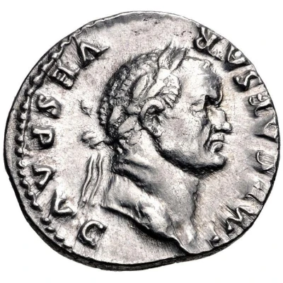 Denarius - Vespasian PON MAX TR P COS V front