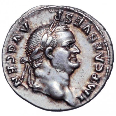 Denarius - Vespasian PONTIF MAXIM front