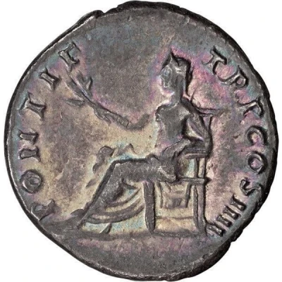 Denarius - Vespasian PONTIF TR P COS IIII; Pax back
