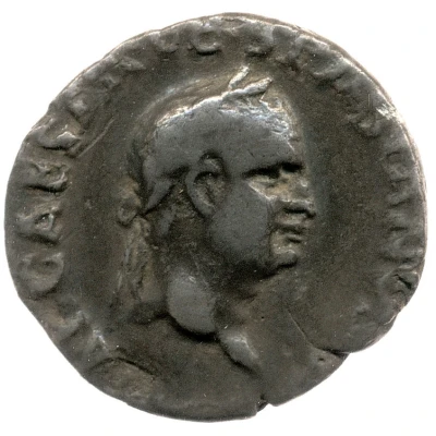 Denarius - Vespasian ROMA PERPETVA; Roma and Victory front