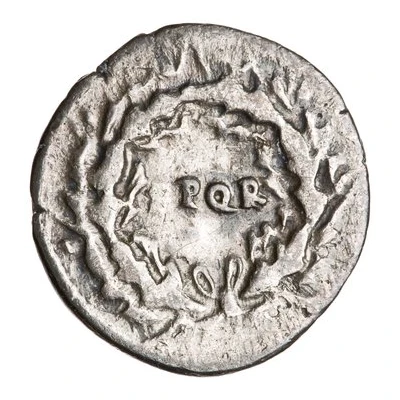 Denarius - Vespasian S P Q R back