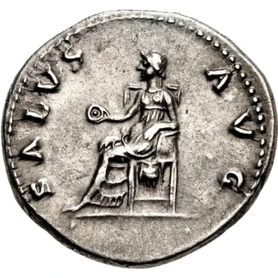Denarius - Vespasian SALVS AVG; Salus back